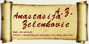Anastasija Zelenković vizit kartica